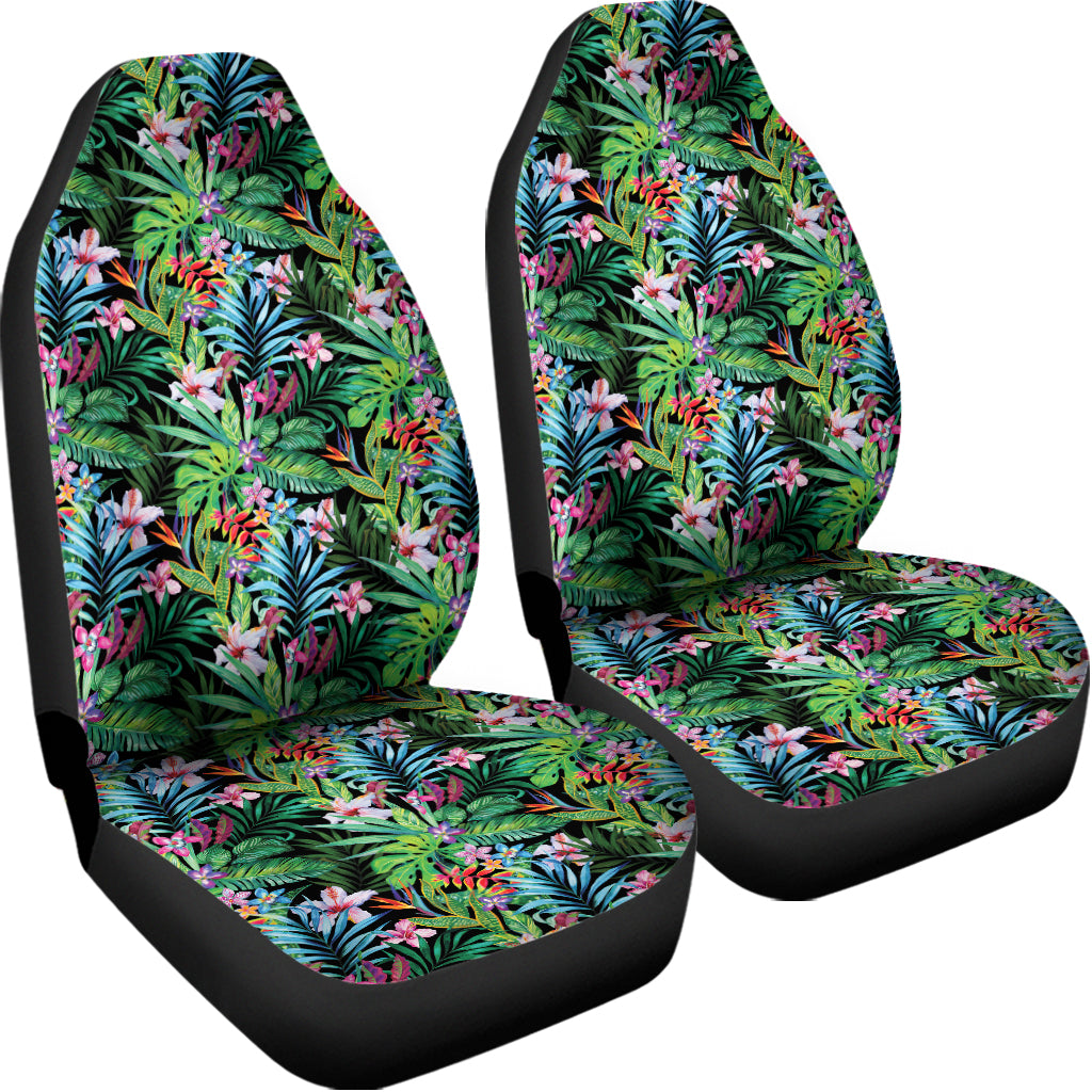 Tropical Palm And Hibiscus Print Universal Fit Car Seat Covers