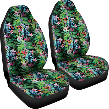 Tropical Palm And Hibiscus Print Universal Fit Car Seat Covers