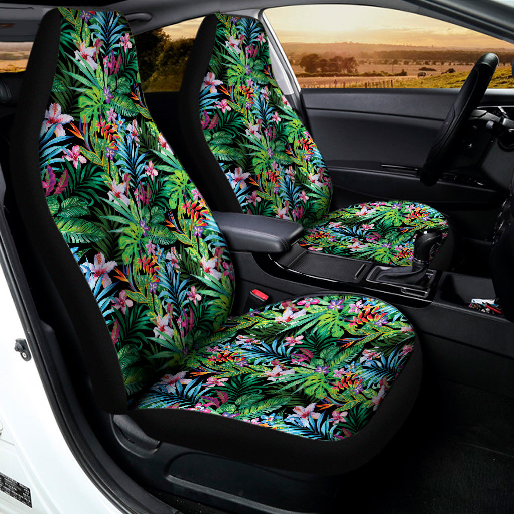 Tropical Palm And Hibiscus Print Universal Fit Car Seat Covers