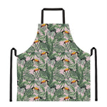 Tropical Palm Leaf And Toucan Print Apron