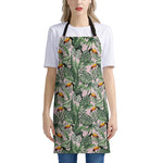 Tropical Palm Leaf And Toucan Print Apron