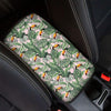 Tropical Palm Leaf And Toucan Print Car Center Console Cover