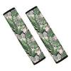 Tropical Palm Leaf And Toucan Print Car Seat Belt Covers