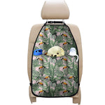 Tropical Palm Leaf And Toucan Print Car Seat Organizers