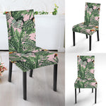 Tropical Palm Leaf And Toucan Print Dining Chair Slipcover