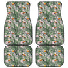 Tropical Palm Leaf And Toucan Print Front and Back Car Floor Mats