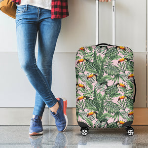 Tropical Palm Leaf And Toucan Print Luggage Cover