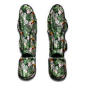 Tropical Palm Leaf And Toucan Print Muay Thai Shin Guards