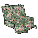 Tropical Palm Leaf And Toucan Print Pet Car Back Seat Cover