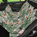 Tropical Palm Leaf And Toucan Print Pet Car Back Seat Cover