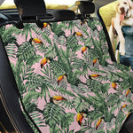 Tropical Palm Leaf And Toucan Print Pet Car Back Seat Cover