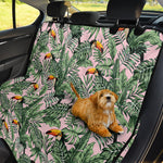 Tropical Palm Leaf And Toucan Print Pet Car Back Seat Cover