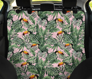 Tropical Palm Leaf And Toucan Print Pet Car Back Seat Cover