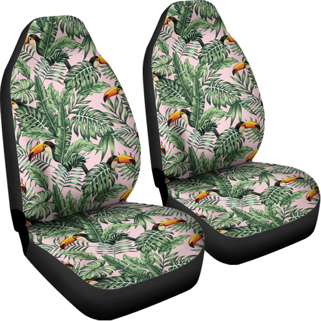 Tropical Palm Leaf And Toucan Print Universal Fit Car Seat Covers