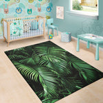 Tropical Palm Leaf Print Area Rug