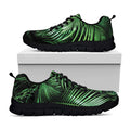 Tropical Palm Leaf Print Black Running Shoes