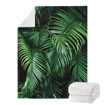 Tropical Palm Leaf Print Blanket