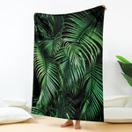 Tropical Palm Leaf Print Blanket
