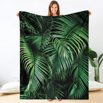 Tropical Palm Leaf Print Blanket