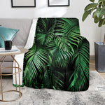 Tropical Palm Leaf Print Blanket