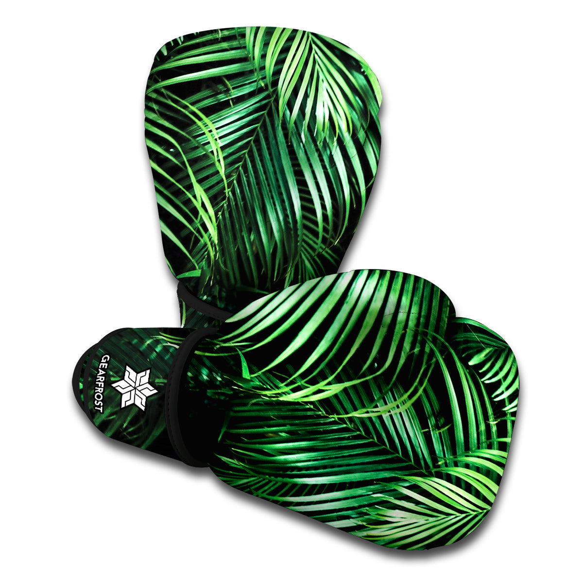 Tropical Palm Leaf Print Boxing Gloves