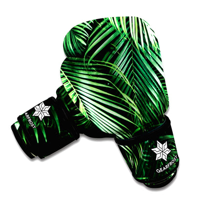 Tropical Palm Leaf Print Boxing Gloves