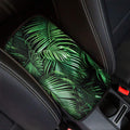 Tropical Palm Leaf Print Car Center Console Cover