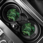 Tropical Palm Leaf Print Car Coasters