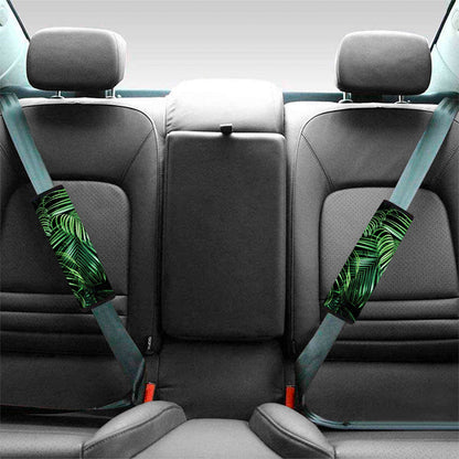 Tropical Palm Leaf Print Car Seat Belt Covers