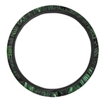 Tropical Palm Leaf Print Car Steering Wheel Cover