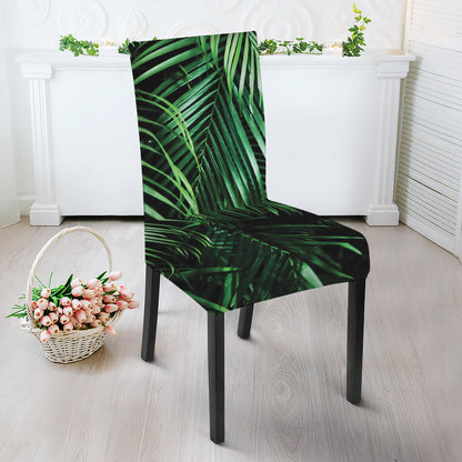 Tropical Palm Leaf Print Dining Chair Slipcover