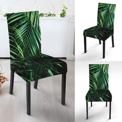 Tropical Palm Leaf Print Dining Chair Slipcover