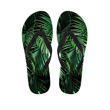 Tropical Palm Leaf Print Flip Flops