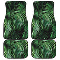 Tropical Palm Leaf Print Front and Back Car Floor Mats