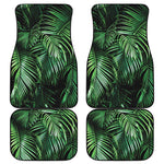 Tropical Palm Leaf Print Front and Back Car Floor Mats