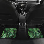 Tropical Palm Leaf Print Front and Back Car Floor Mats