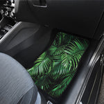 Tropical Palm Leaf Print Front and Back Car Floor Mats