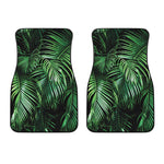 Tropical Palm Leaf Print Front Car Floor Mats