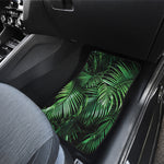 Tropical Palm Leaf Print Front Car Floor Mats