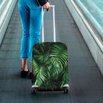 Tropical Palm Leaf Print Luggage Cover