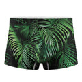 Tropical Palm Leaf Print Men's Boxer Briefs