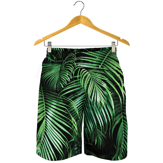 Tropical Palm Leaf Print Men's Shorts