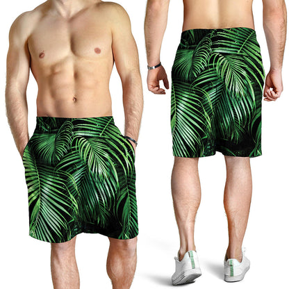 Tropical Palm Leaf Print Men's Shorts