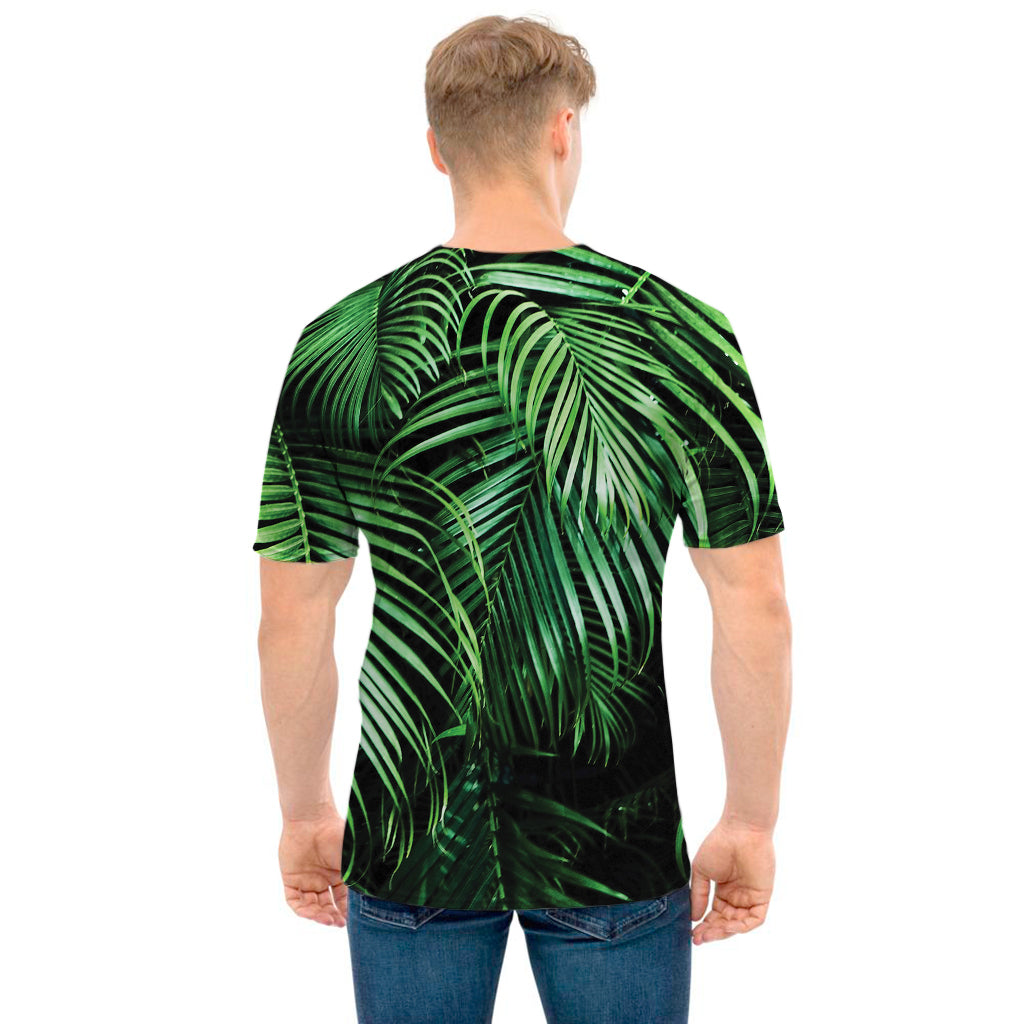 Tropical Palm Leaf Print Men's T-Shirt