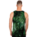 Tropical Palm Leaf Print Men's Tank Top