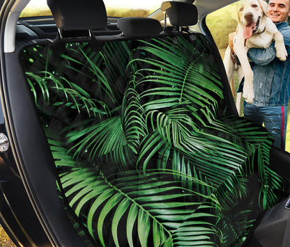 Tropical Palm Leaf Print Pet Car Back Seat Cover