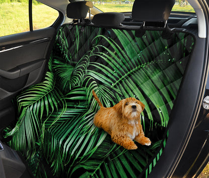 Tropical Palm Leaf Print Pet Car Back Seat Cover