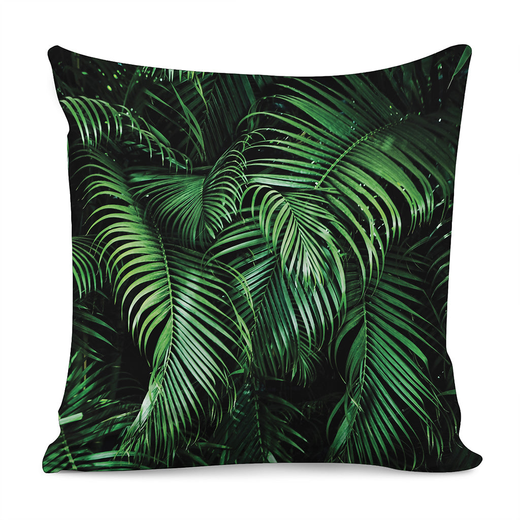 Tropical Palm Leaf Print Pillow Cover