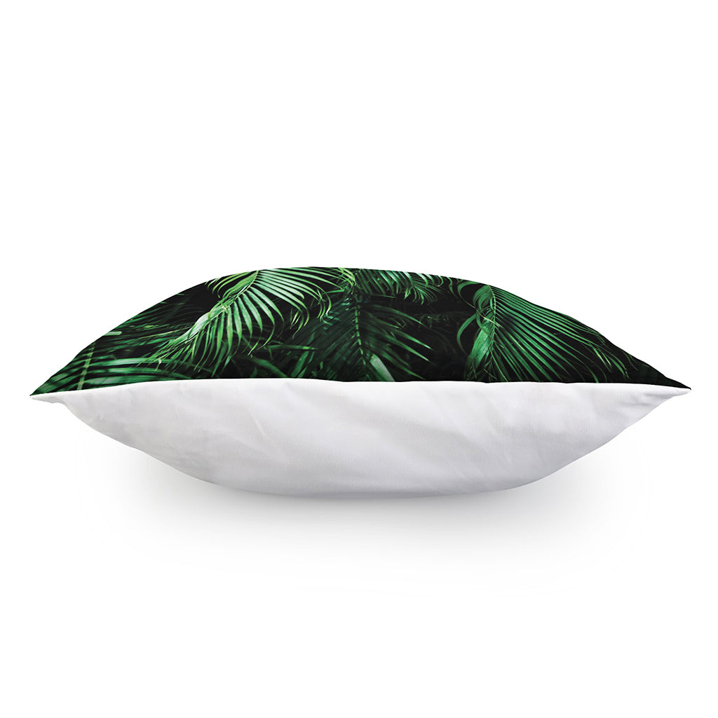 Tropical Palm Leaf Print Pillow Cover