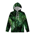 Tropical Palm Leaf Print Pullover Hoodie